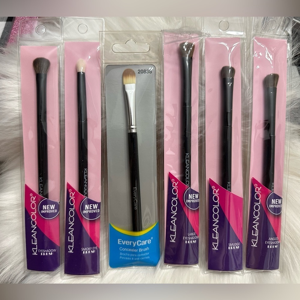 7pc KleanColor EveryCare Eye Makeup Brush Set Eyeshadow Blending Smudge New